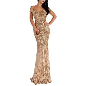Gold Sequins Dress